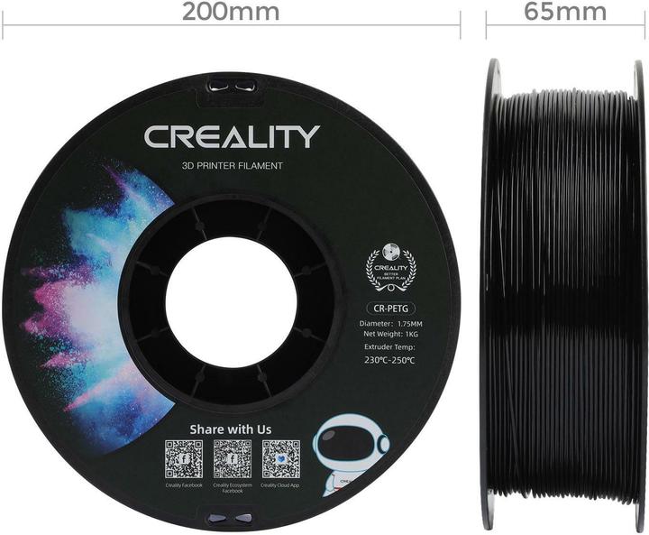 Produktbild Creality Filament (PETG, 1.75 mm, 1000 g, Schwarz)