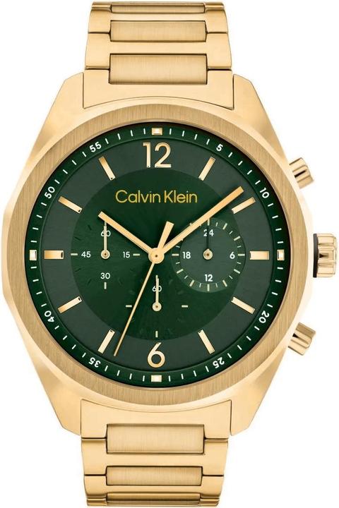 Actual product image Calvin Klein CK25200266 Force Heren Horloge - Mineraalglas - Staal - Goudkleurig - 45 mm breed - Quartz - V
