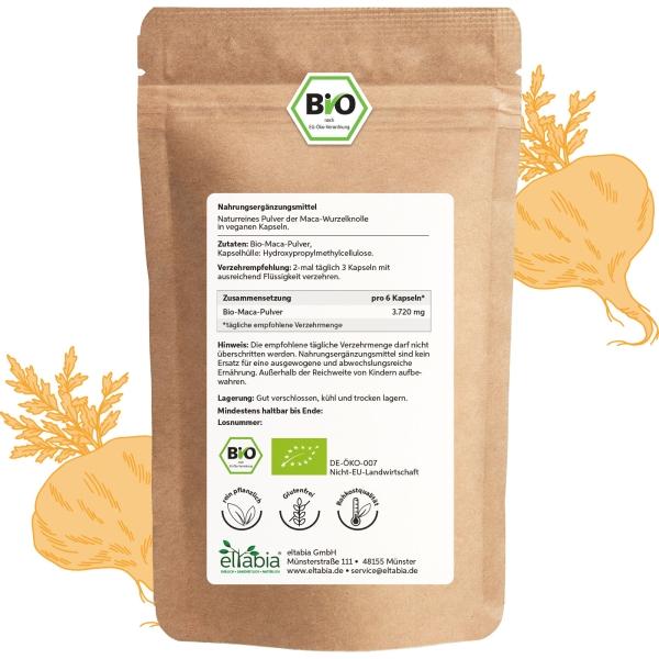 Image du produit Eltabia Gélules de maca bio 100 (100 pièce(s), Capsules)