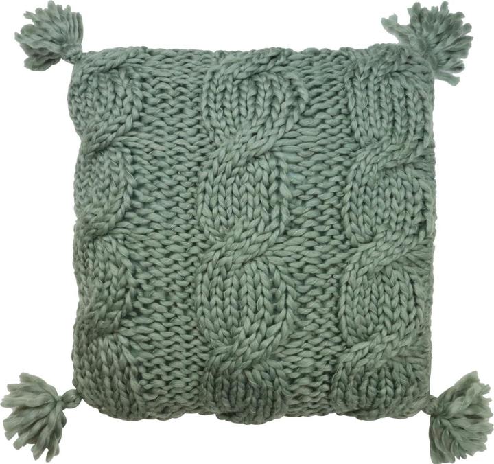 Immagine prodotto Hoff Interieur Copricuscino a maglia verde menta Gstaad 45x45cm (1 pezzo) (45 x 45 cm)