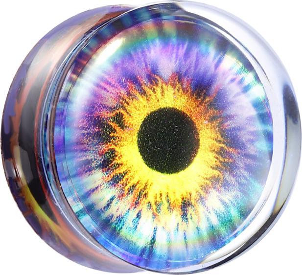 Actual product image Star Piercing Flared Plug transparent eye (without brass, Acrylic)
