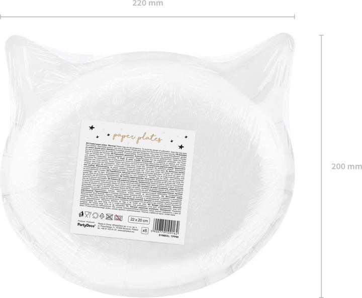 Image du produit Partydeco Assiette Chat Noir (6 x)