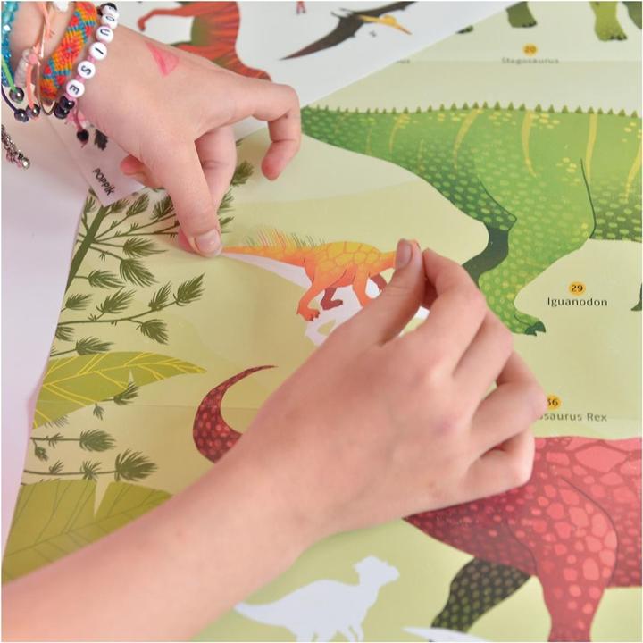 Actual product image Poppik Sticker Learning Poster Dinosaur