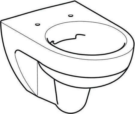 Actual product image Geberit Keramag / splrimless wall-mounted deep-well Renova Rimfree white Keratec 203050600