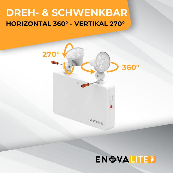 Image du produit Enovalite Luminaire de chemin de fuite à LED, 6 W, Twin Spot, montage mural