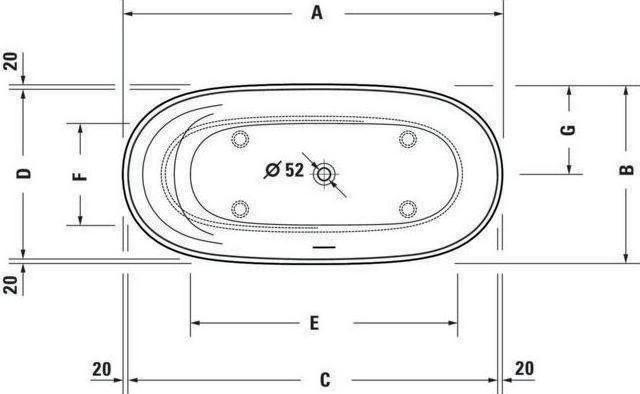 Actual product image Duravit Bathtub CAPE COD 1900x900 1 RS Corner right white (205 l, 190 cm, 90 cm)