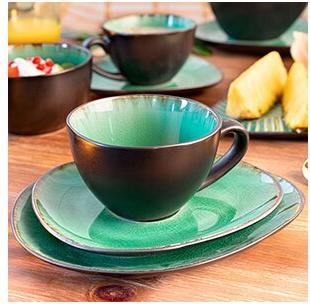 Actual product image Sänger Geschirr Espresso cups set Palm Beach with saucers (120 ml, 8 x)