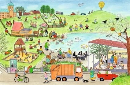 Produktbild Frühlings-Wimmelbuch (Deutsch, Rotraut Susanne Berner, 2024)
