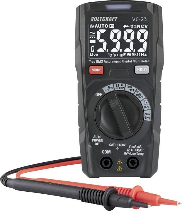 Produktbild Voltcraft VC-23 Hand-Multimeter digital CAT III 600 V Anzeige (Counts): 6000 (CAT III 600V)
