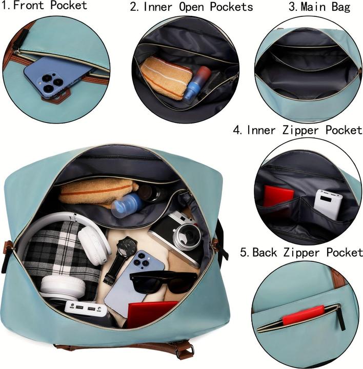 Actual product image Only-Bags.Store Travel bag with shoe compartment, sporty weekend bag, overnight bag with wet compartment