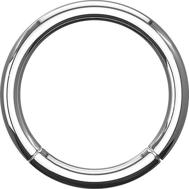 Star Piercing Micro Segmentring klappbar silber (Titan G23, ohne Messing)