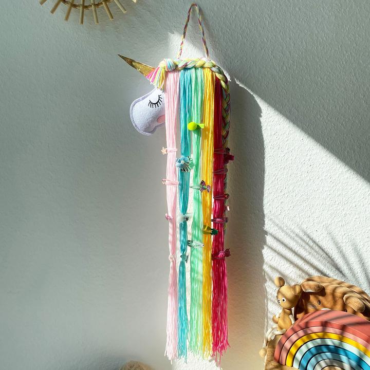 Produktbild Intirilife Einhorn Haarklammer Aufbewahrungswandteppich (1 Stk.)