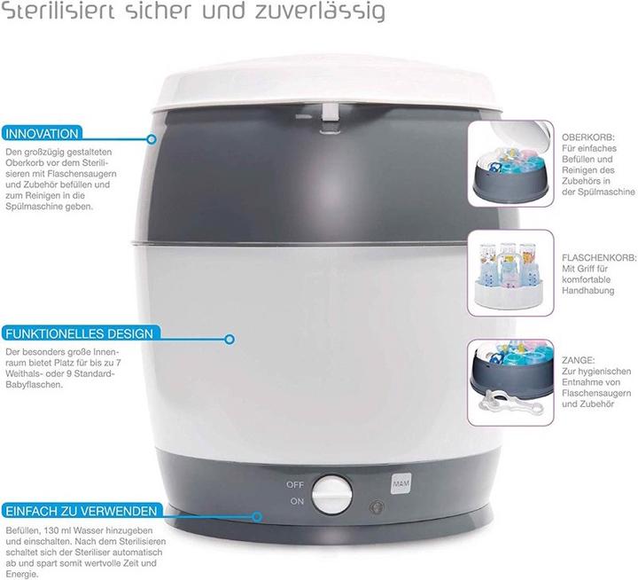 Actual product image MAM Steam sterilizer
