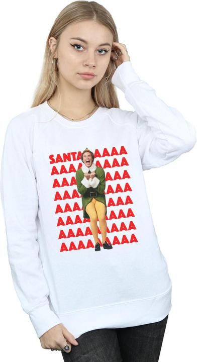 Actual product image Elf Womens/Ladies Buddy Santa Scream Sweatshirt (XL)