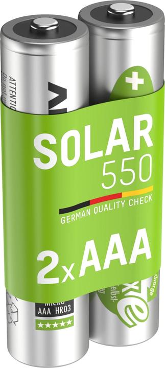 Actual product image Ansmann NiMH HR03 Sol (2 pcs., AAA, 550 mAh, Battery + charger)