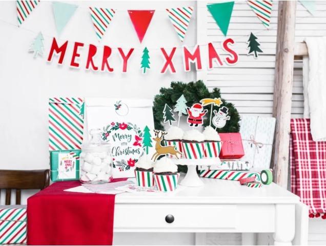 Produktbild Partydeco Süssigkeitentüten - Merry Christmas (Geschenkbox, 3 x)