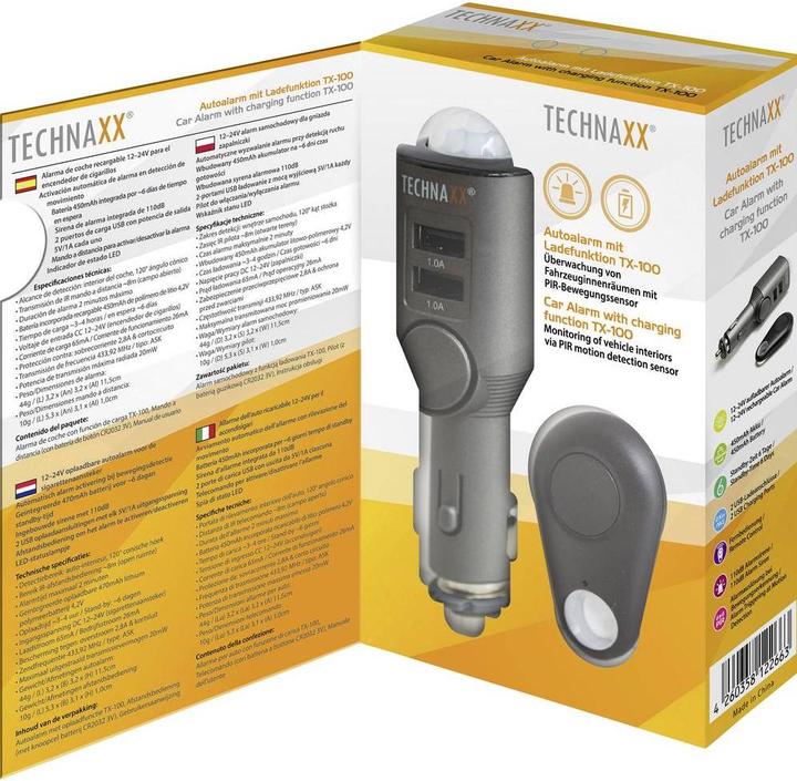 Image du produit Technaxx Alarme automatique TX-100 avec fonction de chargement