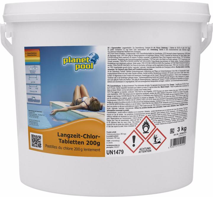 Planet Pool Compresse di cloro a lungo termine 200 g / 3 kg (3000 g)