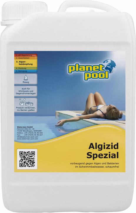 Planet Pool Algicida Liquido speciale, senza schiuma 3 l (3000 g, 3000 ml)