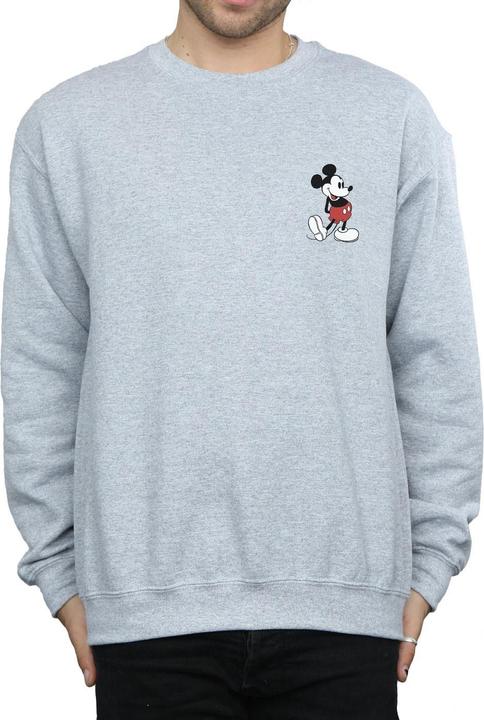 Actual product image Disney Mens Mickey Mouse Kickin Retro Chest Sweatshirt (S)