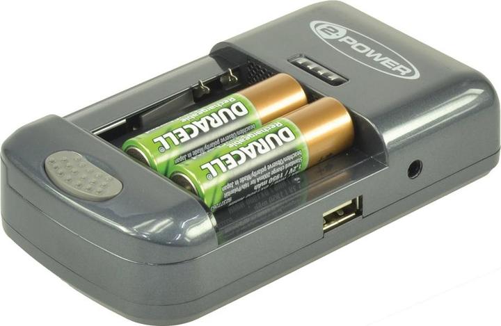 Actual product image 2-Power Universal Camera Battery Charger (1 pcs., AAA, AA, Battery + charger)