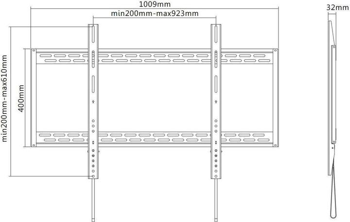 Actual product image Neomounts Lfd-W1000 (Wall, 100", 125 kg)