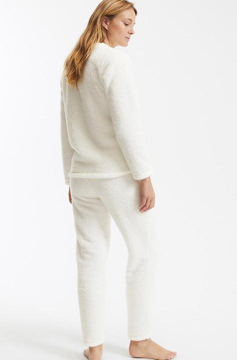 Produktbild La Redoute Collections Pyjama aus Fleece mit Blätterstickerei (34)