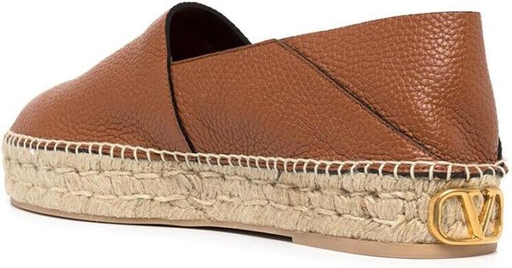 Actual product image Valentino Garavani Logo-Plaque Leather Espadrilles (42)