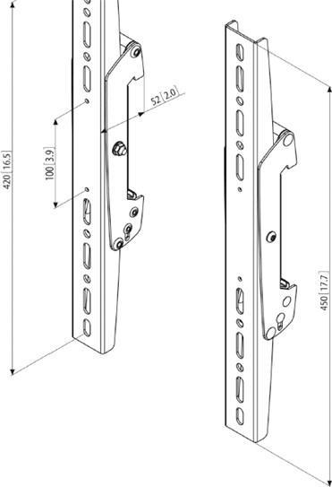Actual product image Vogels PFS 3304 display adapter strips (Ground, Wall, Ceiling, 75", 80 kg)