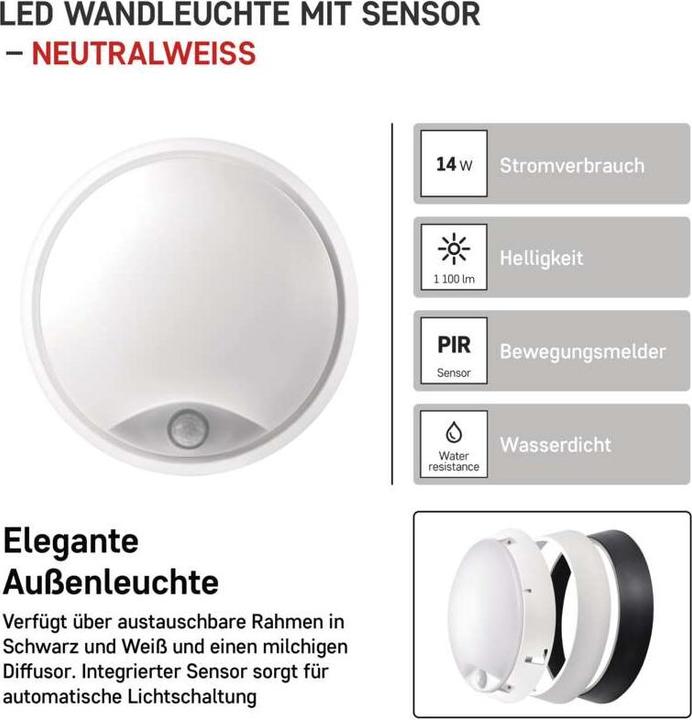 Image du produit Emos LED Deckenleuchte mit Bewegungsmelder (1100 lm)