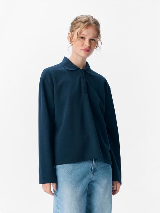 Immagine prodotto Object Gestreiftes Langarm-Poloshirt (XL)