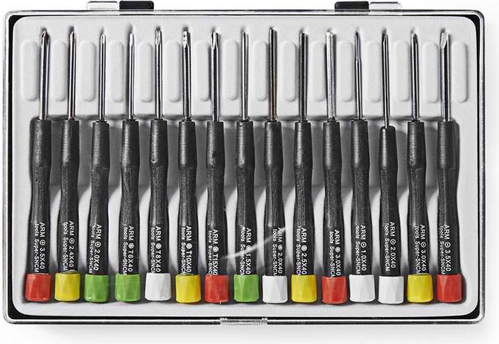 Produktbild Nedis Präzisions-Schraubendreher-Set | 3x PH / 4x Flat / 4x Hex / 4x Tx (Schlitz, 6-Kant, Kreuzschlitz, Torx (TX))