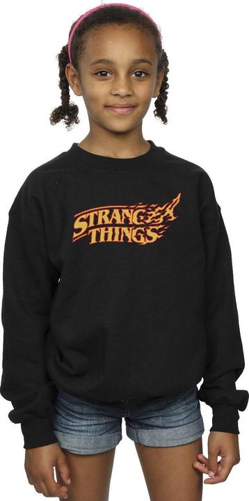 Actual product image Netflix Girls Stranger Things Logo Breaking Sweatshirt (140, 146)