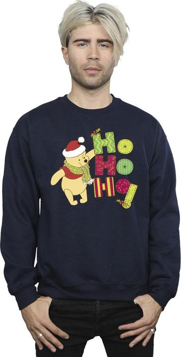 Actual product image Disney Mens Winnie The Pooh Ho Ho Ho Scarf Sweatshirt (5XL)
