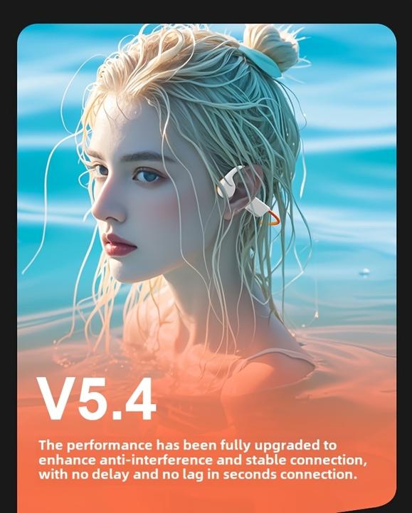 Produktbild PhoneLook Bluetooth 5.4 Wasserdichte kabellose Knochenleitungs-Kopfhörer für Sport und Schwimmen mit 32 GB int (Kabellos)
