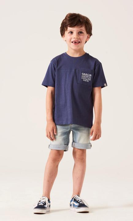 Produktbild Garcia Blaues T Shirt mit Brusttasche (116)