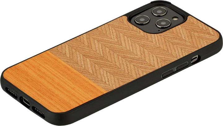 Produktbild Man&Wood case for iPhone 12/12 Pro herringbone arancia black (Apple iPhone 12, Realme 12 Pro+)