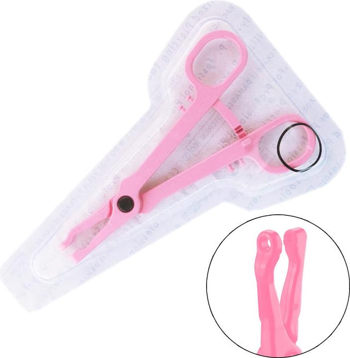 Image du produit Star Piercing Sterile einweg Zange pink Gazeklemme universal gezackt (sans laiton, Matières plastiques)