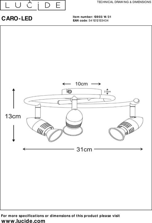 Immagine prodotto Lucide Carpo (350 lm, GU10)