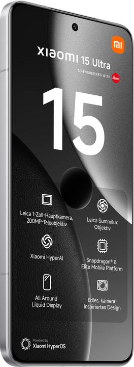 Image du produit Xiaomi 15 Ultra (1000 Go, Argent Chrome, 6.73", Double SIM, 50 Mpx, 5G)