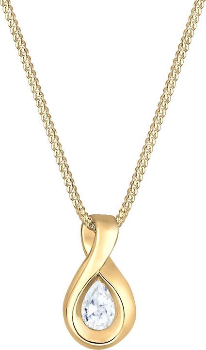 Image du produit Elli PREMIUM Collier Infinity zirconium infini 585 or jaune (585 Or jaune, Zircone, 45 cm)
