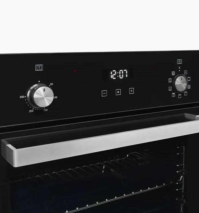 Produktbild Exquisit EBE76-9-H-020 schwarz, Einbaubackofen