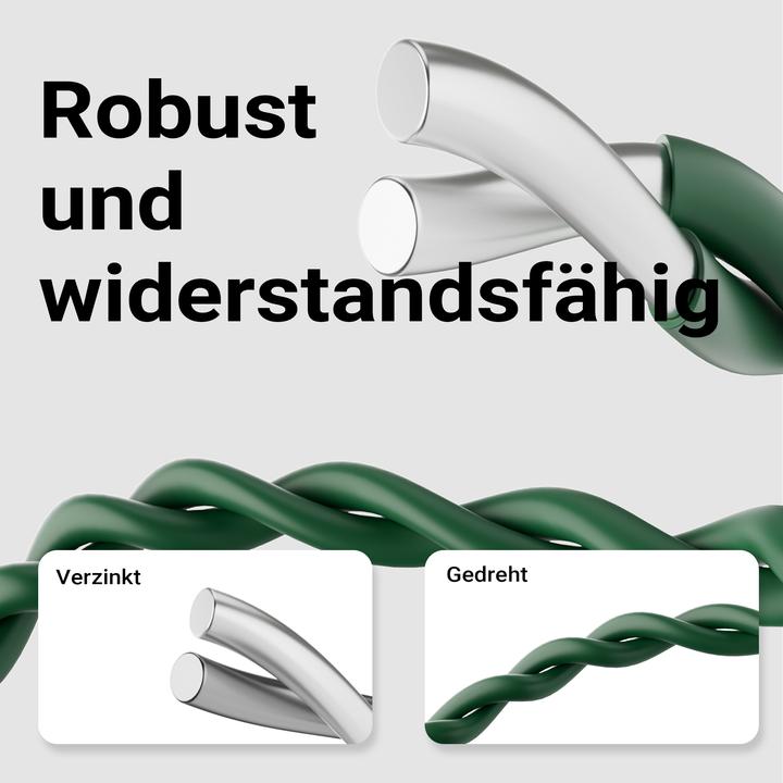 Produktbild Wiltec Gartenzaun 0,65x25m Maschendrahtzaun Stahl PVC-beschichtet Drahtzaun