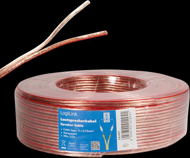 Immagine prodotto LogiLink CA Cavo per altoparlanti (50 m, 0.75 mm².)
