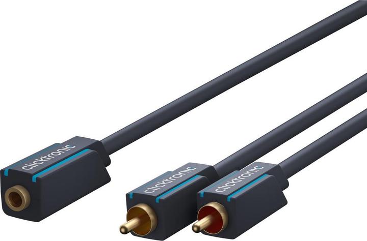 Produktbild clicktronic MP3 Y-Adapter (0.10 m, 3.5mm Klinke (AUX), Cinch)