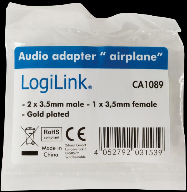Actual product image LogiLink Aircraft adapter (Jack adapter)