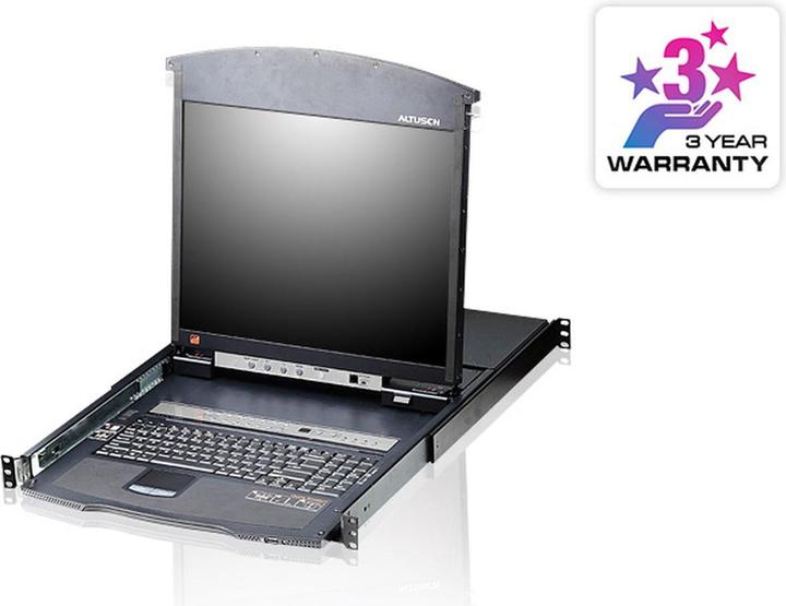 Actual product image Aten 17" TFT KVM Switch for 1U Rack