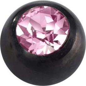 Immagine prodotto Bijouteria Chiusura piercing (Acciaio chirurgico 316L, Rivestimento PVD (nero), Cristallo premium)