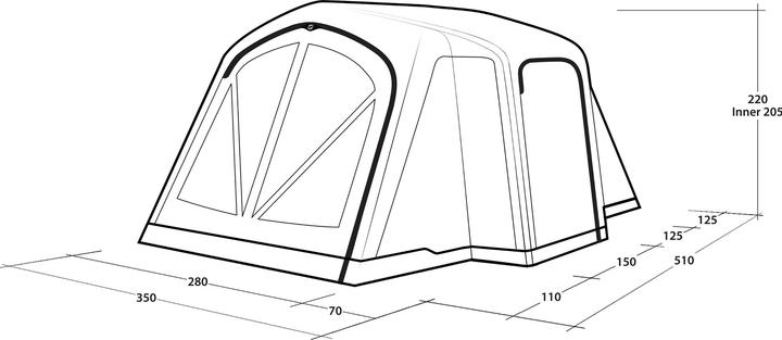Produktbild Outwell Montana 4 Air (Tunnelzelt, 19.90 kg, 4 Personen)