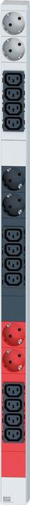 Produktbild Bachmann IT PDU ALU 0HE 12x C13 6x Schutzkontakt 3x 16A CEE rot